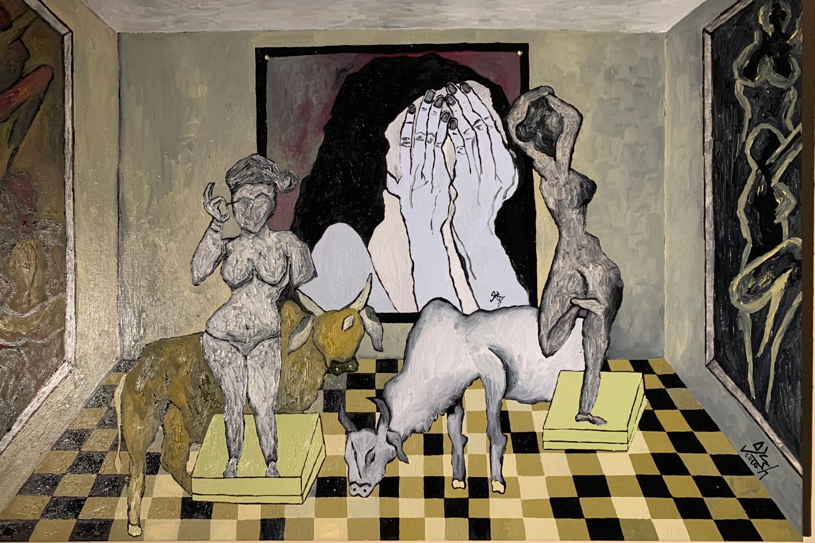 Khajuraho-inspired painting